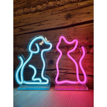 2Kids Toys - LED neon asztali dekoráció LED/5W/USB kutya