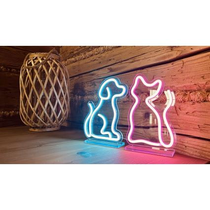 2Kids Toys - LED neon asztali dekoráció LED/5W/USB kutya