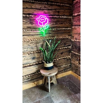 2Kids Toys - LED Neon fali dekoráció LED/5W/USB rózsa