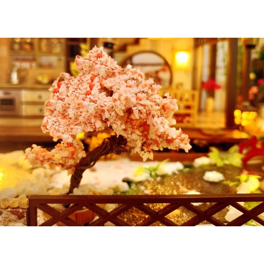 2Kids Toys - Miniatűr házikó Elegáns cseresznyefa villa 2xAAA