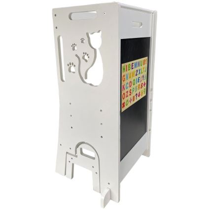 2Kids Toys - Növekvő tanulótorony Macska csúszdával és táblával