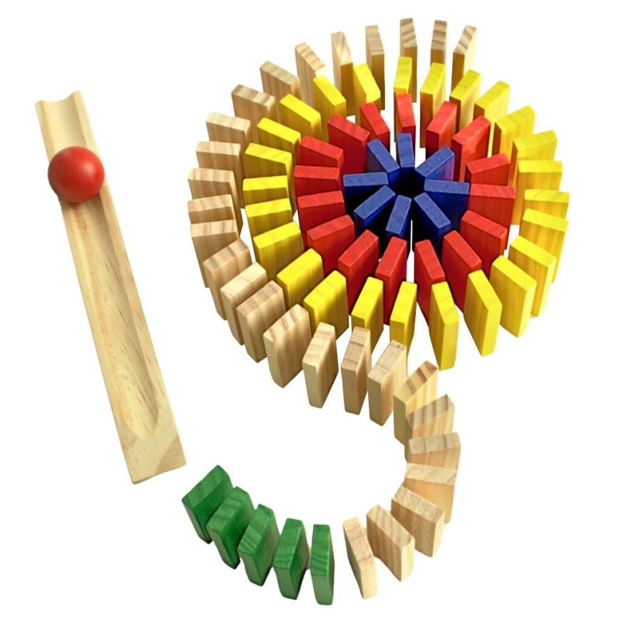 2Kids Toys - Színes fa dominó, 400 db