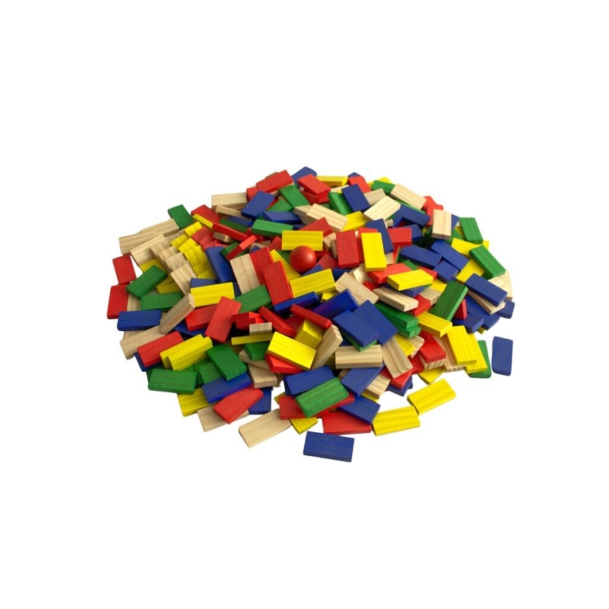 2Kids Toys - Színes fa dominó, 400 db