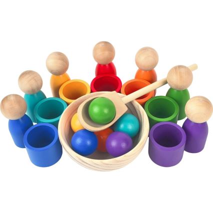 2Kids Toys - Szivárvány babák labdákkal, 7 színben