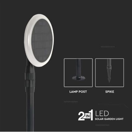 SZETT 2 db állítható LED napelemes lámpa GARDEN LED/3W/5V 42-80 cm 3000K IP65 1000 mAh
