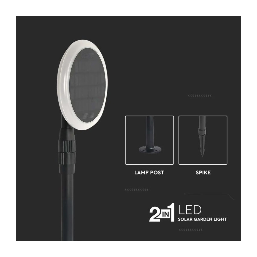 SZETT 2 db állítható LED napelemes lámpa GARDEN LED/3W/5V 42-80 cm 3000K IP65 1000 mAh