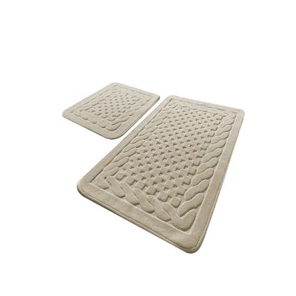 SZETT 2x BAMBI fürdőszobai szőnyeg 60x100 cm bézs