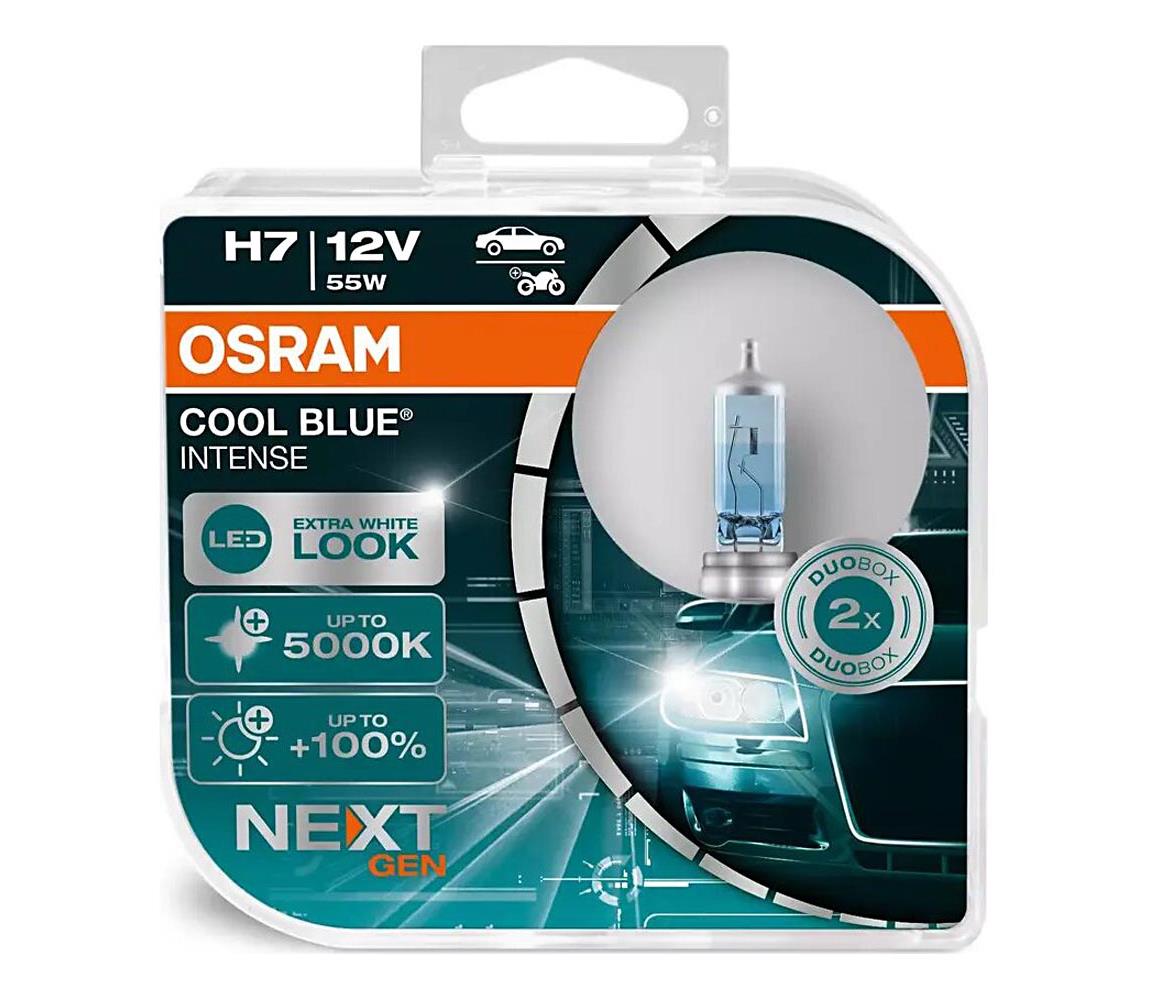 2x Osram COOL BLUE H7 PX26d 55W 12V 5000K autóizzó szett 64210CBN