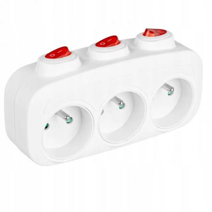 3 aljzatos elosztó kapcsolókkal