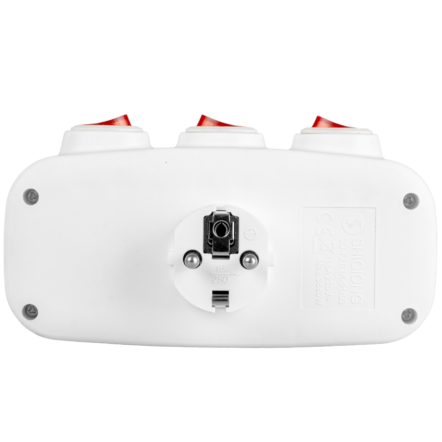 3 aljzatos elosztó kapcsolókkal