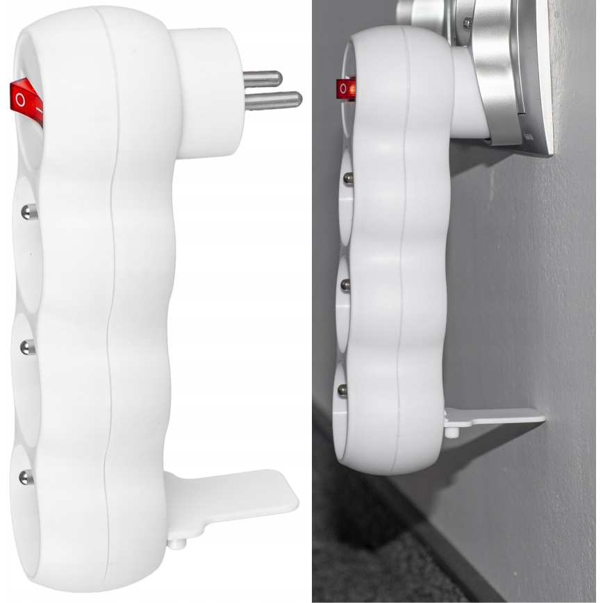 3 aljzatos elosztó kapcsolóval