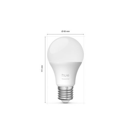 3 db Philips Hue White And Color Ambiance Essential E27/8W/230V LED izzó, dimmelhető, 2200-6500K