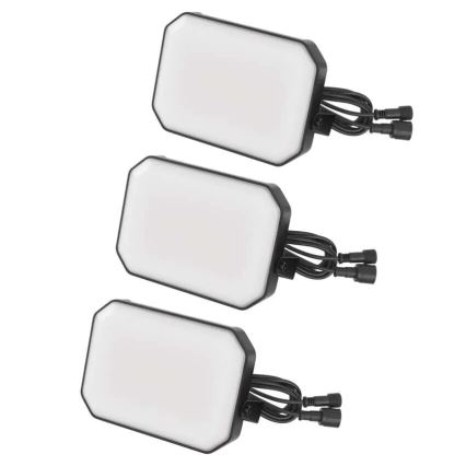 SZETT 3x LED RGBIC Fényerőszabályozható kültéri reflektor GoSmart LED/14W/230V 3000-6500K IP65 Wi-Fi Tuya