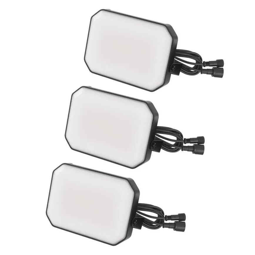 SZETT 3x LED RGBIC Fényerőszabályozható kültéri reflektor GoSmart LED/14W/230V 3000-6500K IP65 Wi-Fi Tuya