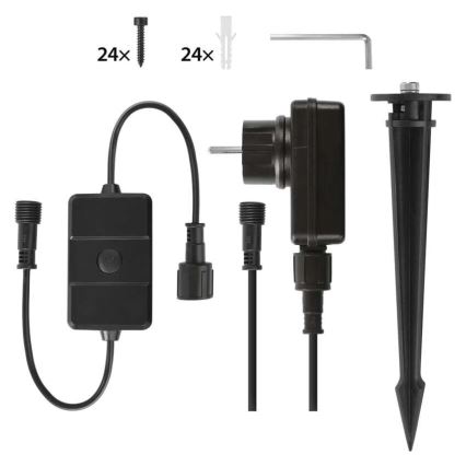 SZETT 3x LED RGBIC Fényerőszabályozható kültéri reflektor GoSmart LED/14W/230V 3000-6500K IP65 Wi-Fi Tuya