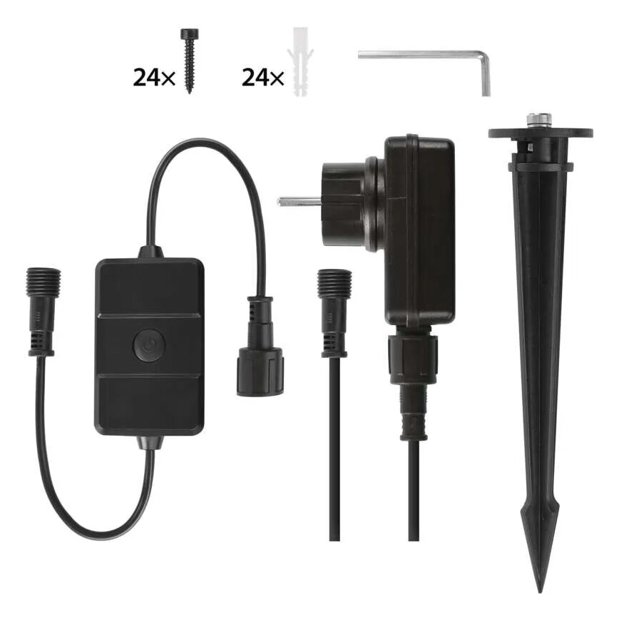 SZETT 3x LED RGBIC Fényerőszabályozható kültéri reflektor GoSmart LED/14W/230V 3000-6500K IP65 Wi-Fi Tuya