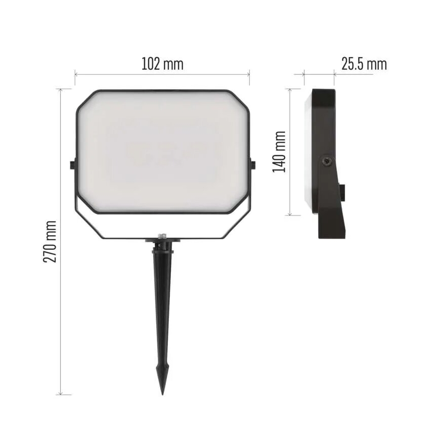 SZETT 3x LED RGBIC Fényerőszabályozható kültéri reflektor GoSmart LED/14W/230V 3000-6500K IP65 Wi-Fi Tuya