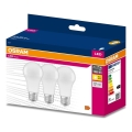 3 darabos Osram A60 LED izzó szett (E27, 10 W, 230 V, 3000 K – meleg fehér)