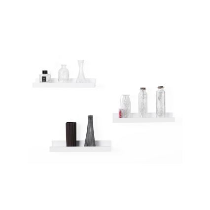 3 darabos SHELFY fali polcszett, fehér