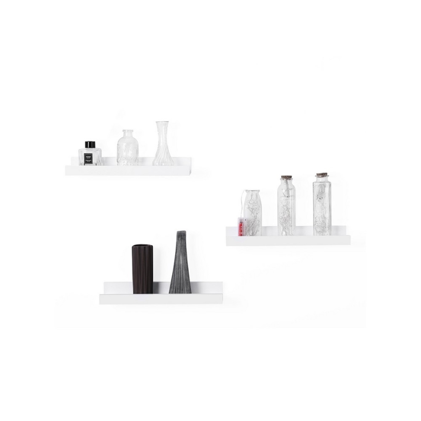 3 darabos SHELFY fali polcszett, fehér