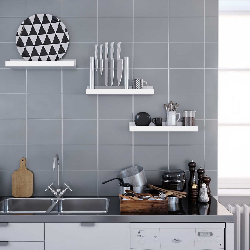 3 darabos SHELFY fali polcszett, fehér