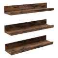 3 darabos SHELFY falipolc készlet 38x5x10 cm barna