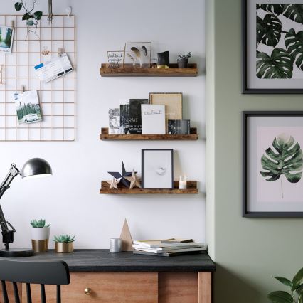 3 darabos SHELFY falipolc szett, barna