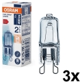 3 darabos sütőizzó szett HALOPIN G9/40W/230V 2700K - Osram