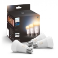 3 darabos szett dimmelhető Philips Hue WHITE AMBIANCE A60 E27 LED izzó 6W/230V 2200-6500K