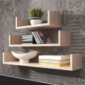 3 darabos TRIO fali polc szett – 40/60/80 x 11 x 18 cm, sonoma tölgy