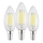 3 darabos VINTAGE C35 LED izzó szett E14/2,2W/230V 2700K - Eglo 110439