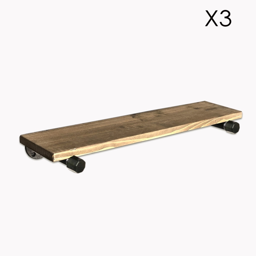 SZETT 3x BORURAF falipolc barna