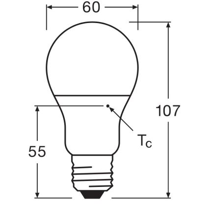 3 db-os LED izzó szett A60 E27/8,5W/230V 6500K - Osram