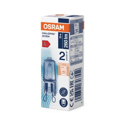 3 db-os sütőizzó készlet HALOPIN G9/25W/230V 2700K - Osram