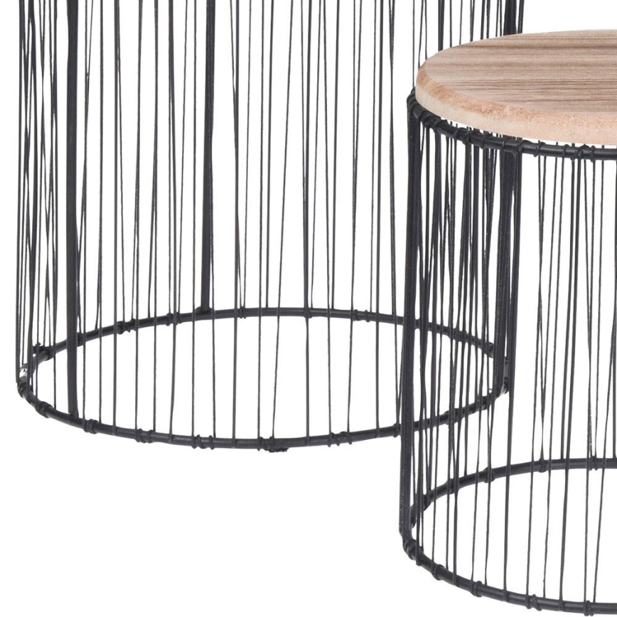 SZETT 3 db Virágtartó állvány átm. 19/23/28 cm fekete/beige