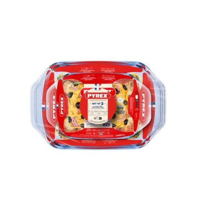 3 részes PYREX sütőtál készlet 1,4/3/4 l