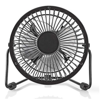 3 W-os USB asztali ventilátor, 10 cm, fekete