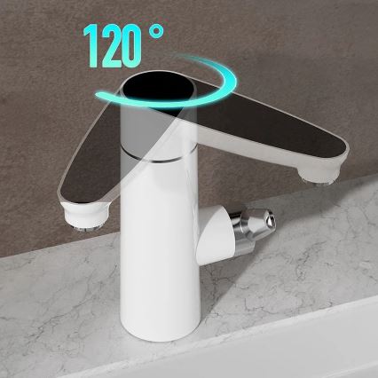 Átfolyós vízmelegítő LED kijelzővel 3000W/230V IPX4 fehér