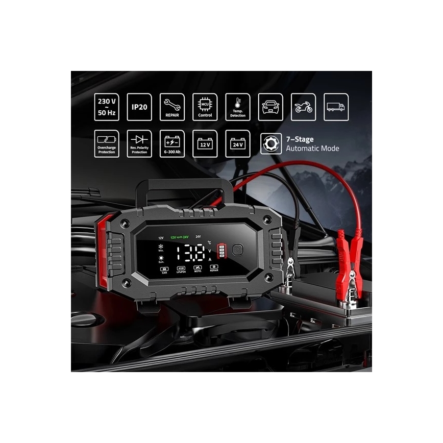 300W/230V akkumulátortöltő