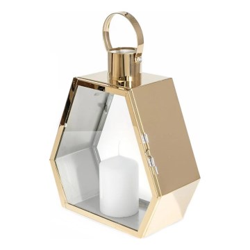 34 cm-es dekoratív lámpás, aranyszínű