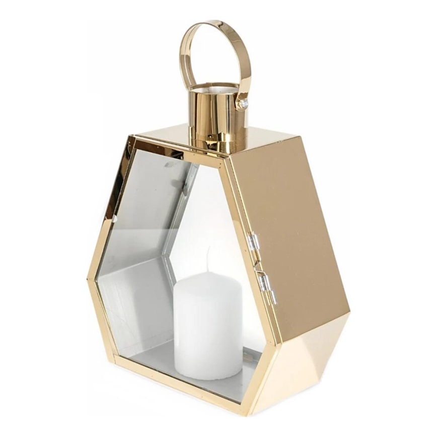 34 cm-es dekoratív lámpás, aranyszínű