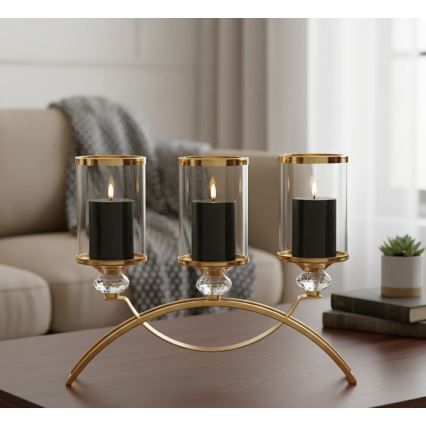 3x BRILLO LED gyertya LED/2xAA, fekete, távirányítóval