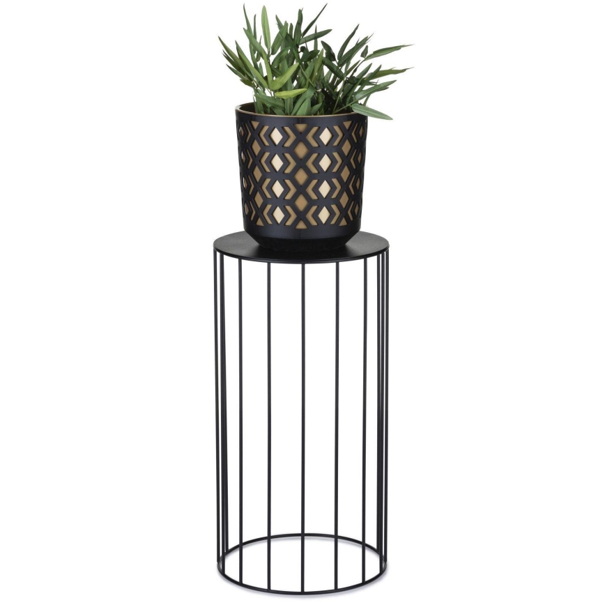 SZETT 3x LOFT virágtartó állvány fekete