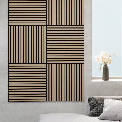 4 darabos DANVIKEN akusztikus burkolatpanel-szett 60x60 cm, tölgy