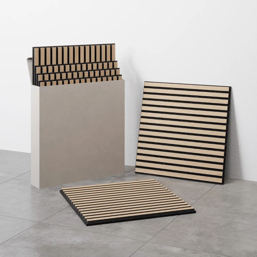 4 darabos DANVIKEN akusztikus burkolatpanel-szett 60x60 cm, tölgy