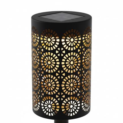 4 darabos készlet DECOR LED napelemes lámpa LED/1,2V 150 mAh 3000K 39 cm IP44 fekete