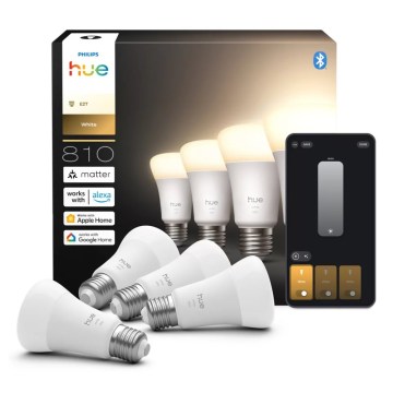 4 darabos készlet LED dimmelhető izzó Philips Hue WHITE E27/7W/230V 2700K