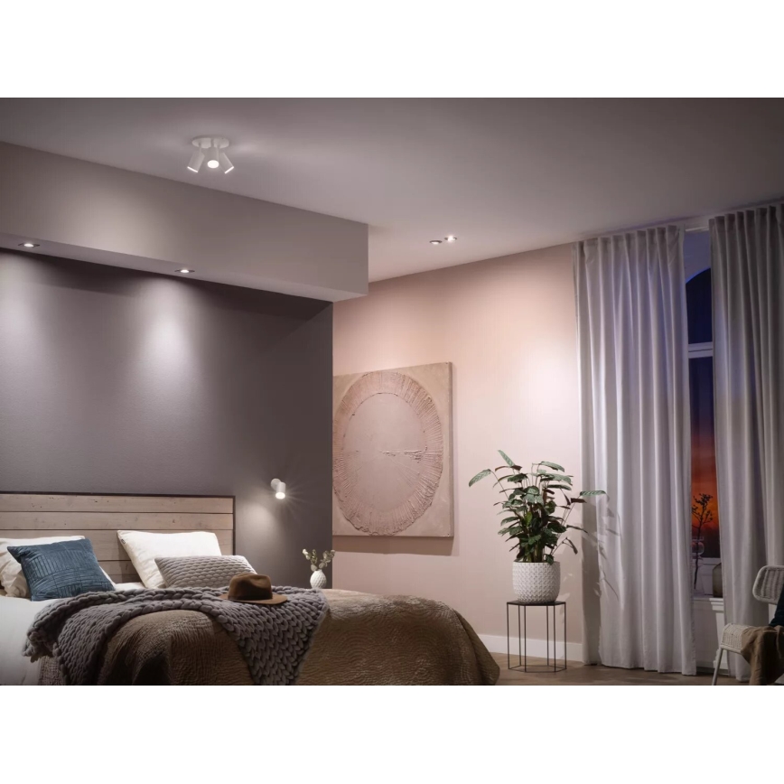 4 darabos szett Philips Hue WHITE AMBIANCE GU10 dimmelhető LED-izzó, 4,2W/230V, 2200-6500K