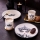 4 darabos porcelán étkészlet – fekete/fehér