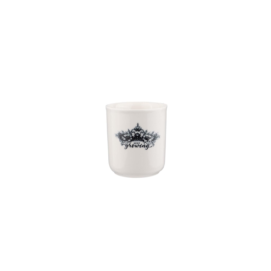 4 darabos porcelán étkészlet – fekete/fehér
